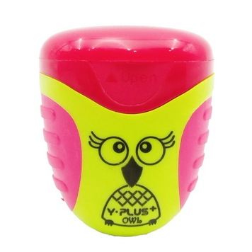 Стругалка з контейнером OWL малинова SX100110 фото